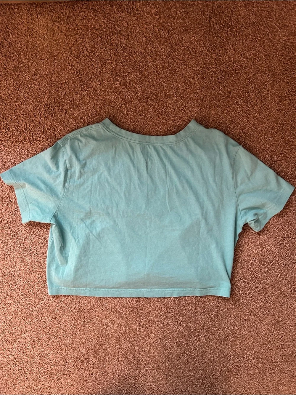 Nike Blue Logo Crop T-Shirt